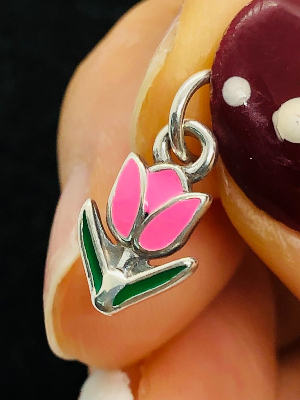 James Avery Enamel Mini Tulip PINK Charm